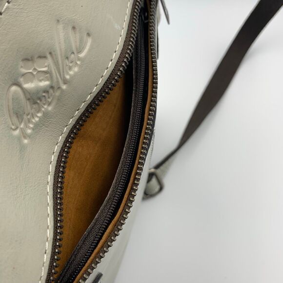 Patricia Nash Burnished Tooled Leather Francesca Organizer Crossbody Bag in Gray - Picture 5 of 12